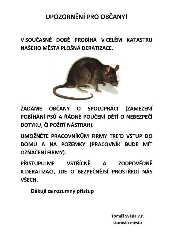 Deratizace 2025